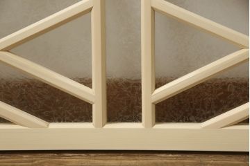 大正ロマン風の欄間を新規製作!結露ガラスを使用。(明り取り、明かり取り、建具)