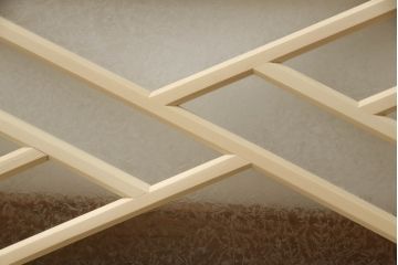 大正ロマン風の欄間を新規製作!結露ガラスを使用。(明り取り、明かり取り、建具)