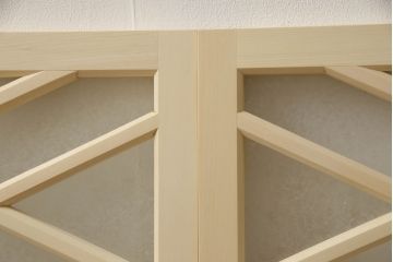 大正ロマン風の欄間を新規製作!結露ガラスを使用。(明り取り、明かり取り、建具)