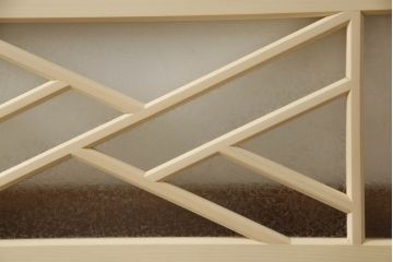 大正ロマン風の欄間を新規製作!結露ガラスを使用。(明り取り、明かり取り、建具)