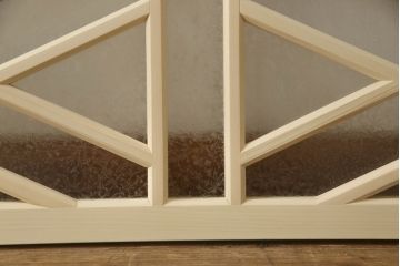 大正ロマン風の欄間を新規製作!結露ガラスを使用。(明り取り、明かり取り、建具)