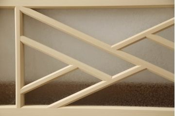 大正ロマン風の欄間を新規製作!結露ガラスを使用。(明り取り、明かり取り、建具)