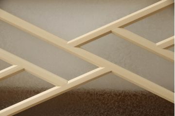 大正ロマン風の欄間を新規製作!結露ガラスを使用。(明り取り、明かり取り、建具)