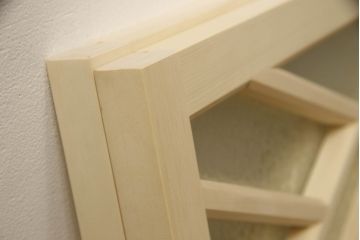 大正ロマン風の欄間を新規製作!結露ガラスを使用。(明り取り、明かり取り、建具)