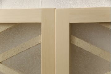 大正ロマン風の欄間を新規製作!結露ガラスを使用。(明り取り、明かり取り、建具)