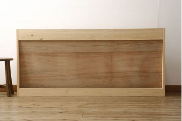 台形本棚を新規製作!無着色、クリアワックスで仕上げ。(オープンラック、ブックシェルフ、ロッカー、無塗装)