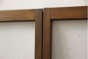 食器棚用の建具を新規製作!お客様の建具の仕様やサイズを元に再製作。ガラスはそのまま使用し、本体は現状の色味に合わせて着色。(建具、引き戸、ガラス戸)