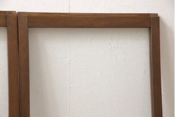 食器棚用の建具を新規製作!お客様の建具の仕様やサイズを元に再製作。ガラスはそのまま使用し、本体は現状の色味に合わせて着色。(建具、引き戸、ガラス戸)