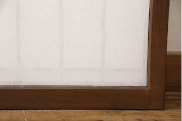 組子障子戸4枚×2セットを新規製作!当店のオーダー建具を参考にご希望のサイズで障子戸を製作。引手を取り付け、プラスチック障子紙を新たに張り、当店商品を参考に着色。(引き戸、建具)