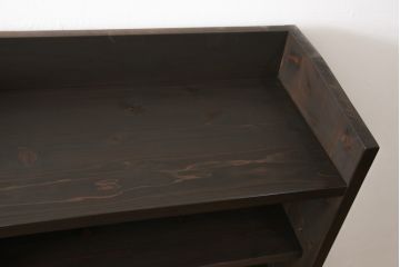 本棚を新規製作!ご希望のデザイン・サイズにて。可動式の棚板を3枚を取り付け、ご自宅の家具に合わせた色に着色。(オープンラック、ブックシェルフ)