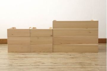 シャツケース引き出しを新規製作!当店のオーダー家具を参考に大4杯、小6杯の引き出しを製作。(引き出し)