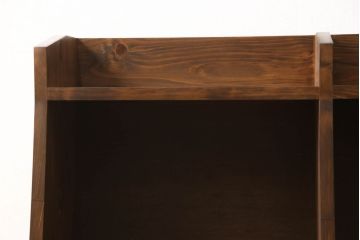 本棚を新規製作!当店のオーダー家具を参考に、台形型のデザイン、お好みのサイズで。(オープンラック、ブックシェルフ、ロッカー)
