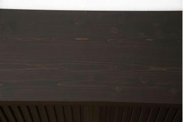 サイドボードを新規製作!当店のオーダー家具を参考に縦桟引き戸デザイン、ご希望のサイズ、色味にて。(収納棚、戸棚、サイドキャビネット)