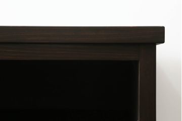 リビングボードを新規製作!引き出し前板には古材を使用。背面は配線用の穴あけ加工。濃い茶色で着色仕上げ。(古金具リメイク、サイドボード、ローボード、収納棚)