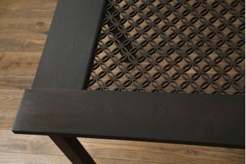 組子ダイニングテーブルを新規製作!天板には強化ガラスを使用。(4人掛け、6人掛け、センターテーブル、組子家具、作業台)