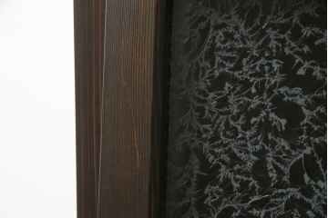 パタパタ扉の下駄箱を新規製作!扉にはアンティーク結霜ガラスを使用。(収納棚、戸棚、ロッカー)