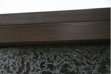 パタパタ扉の下駄箱を新規製作!扉にはアンティーク結霜ガラスを使用。(収納棚、戸棚、ロッカー)