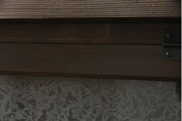 パタパタ扉の下駄箱を新規製作!扉にはアンティーク結霜ガラスを使用。(収納棚、戸棚、ロッカー)