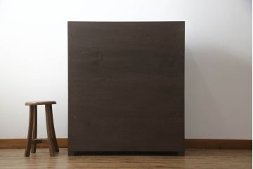 パタパタ扉の下駄箱を新規製作!扉にはアンティーク結霜ガラスを使用。(収納棚、戸棚、ロッカー)