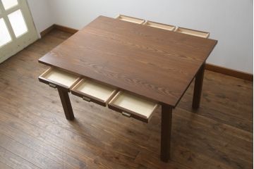 両面引き出し付き作業台を新規製作!(4人掛け、四人掛け、ダイニングテーブル)