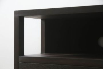 収納棚を新規製作!上段のオープンラック部分には配線用穴あけ加工。キャスターの取り付け。(サイドキャビネット、引き出し、サイドボード)