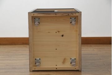 収納棚を新規製作!上段のオープンラック部分には配線用穴あけ加工。キャスターの取り付け。(サイドキャビネット、引き出し、サイドボード)