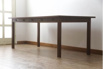 両面引き出し付きの作業台を新規製作!(8人掛けダイニングテーブル、6人掛け)