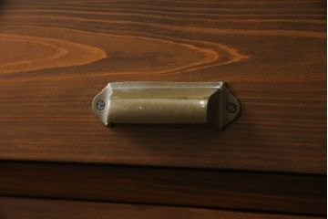 パタパタ扉の収納棚を新規製作!ヒノキ無垢材使用。(戸棚、キャビネット、ロッカー、下駄箱)