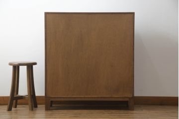 パタパタ扉の収納棚を新規製作!ヒノキ無垢材使用。(戸棚、キャビネット、ロッカー、下駄箱)