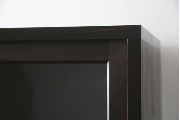 重ね戸棚を新規製作!棚や引き出し位置をご希望に合わせて製作し、色は参考商品に合わせて濃い茶色で着色仕上げ。(食器棚、収納棚、カップボード、キャビネット、飾り棚、引き出し)