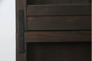 重ね戸棚を新規製作!棚や引き出し位置をご希望に合わせて製作し、色は参考商品に合わせて濃い茶色で着色仕上げ。(食器棚、収納棚、カップボード、キャビネット、飾り棚、引き出し)