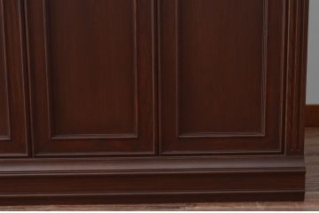 軽井沢カフェ物件で使用するデシャップカウンターを新規製作!全体のデザインや色もお客様のご希望通りに。(カウンターテーブル、収納棚、戸棚、サイドボード、店舗什器)