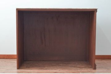 軽井沢カフェ物件で使用するデシャップカウンターを新規製作!全体のデザインや色もお客様のご希望通りに。(カウンターテーブル、収納棚、戸棚、サイドボード、店舗什器)