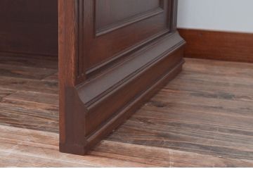 軽井沢カフェ物件で使用するデシャップカウンターを新規製作!全体のデザインや色もお客様のご希望通りに。(カウンターテーブル、収納棚、戸棚、サイドボード、店舗什器)
