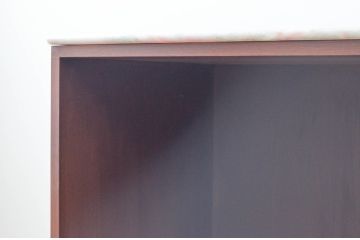 軽井沢カフェ物件で使用するデシャップカウンターを新規製作!全体のデザインや色もお客様のご希望通りに。(カウンターテーブル、収納棚、戸棚、サイドボード、店舗什器)