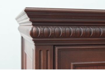 軽井沢カフェ物件で使用するデシャップカウンターを新規製作!引き出し3杯と戸棚を設け、全体のデザインや色もお客様のご希望通りに。(カウンターテーブル、収納棚、戸棚、サイドボード、店舗什器)