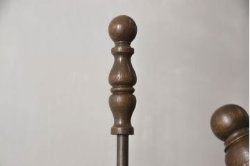 フロアスタンドを新規製作!ご希望のサイズ、デザインにて。高さ・角度調整可能な仕様で、台座は円形にて製作。シェードは当店のアンティークのものを使用。(フロアランプ、スタンドライト、照明)