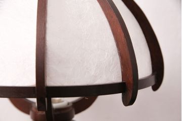 卓上照明を綺麗に再生!高品質リペアを施し、和紙を張り替え。断線したコードを新しいものに交換。
