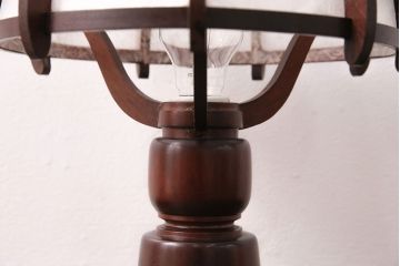 卓上照明を綺麗に再生!高品質リペアを施し、和紙を張り替え。断線したコードを新しいものに交換。
