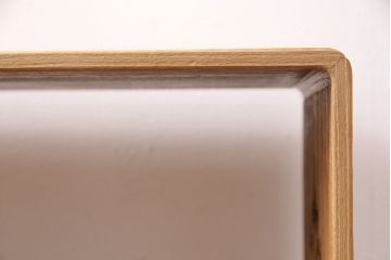 桐材収納棚を茶棚にリメイク!棚下のローラーを取り外し、透かし彫りを復元。右側引き出し上部に渡し板を取り付け。蜜蝋ワックス仕上げに。