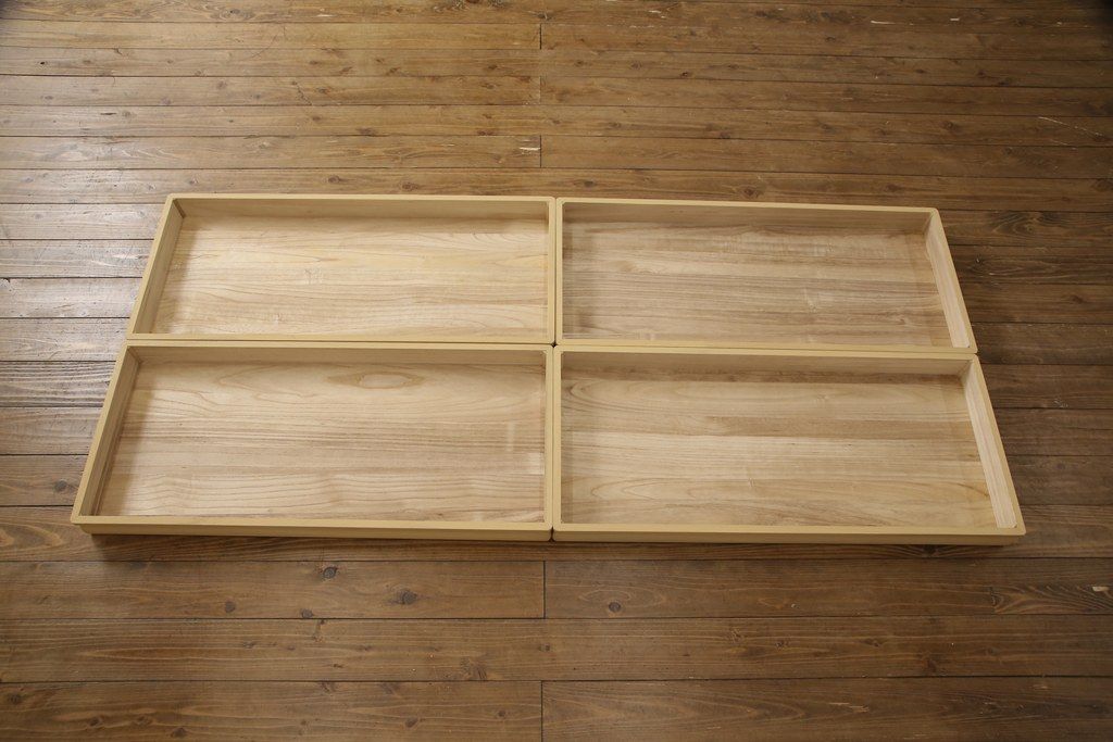 箪笥を綺麗に再生!高品質リペアを施し、天板と足元の幅を中央幅に合わせてカット。