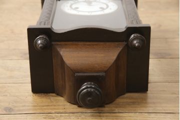 掛け時計を綺麗に再生!高品質リペアを施し、針を交換。ぜんまい式から電池式へ変更。