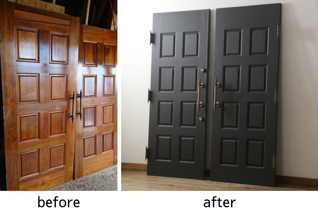公式】アンティーク家具ラフジュ工房商品詳細ページ玄関ドアを着色して