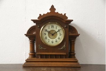 置時計を綺麗に再生!高品質リペアを施し、電動で動くようムーブメントを取り付け。