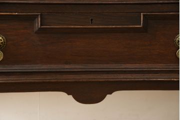 ビューローブックケースを綺麗に再生!高品質リペアを施し、ガラスの破損部分は交換。木部はワントーン落ち着いた色に着色仕上げ。