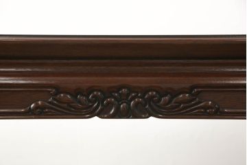 座卓をダイニングテーブルにリメイク!新材で脚を増設し、H型の貫を通して脚を補強。現状に合わせた濃茶色に仕上げ。