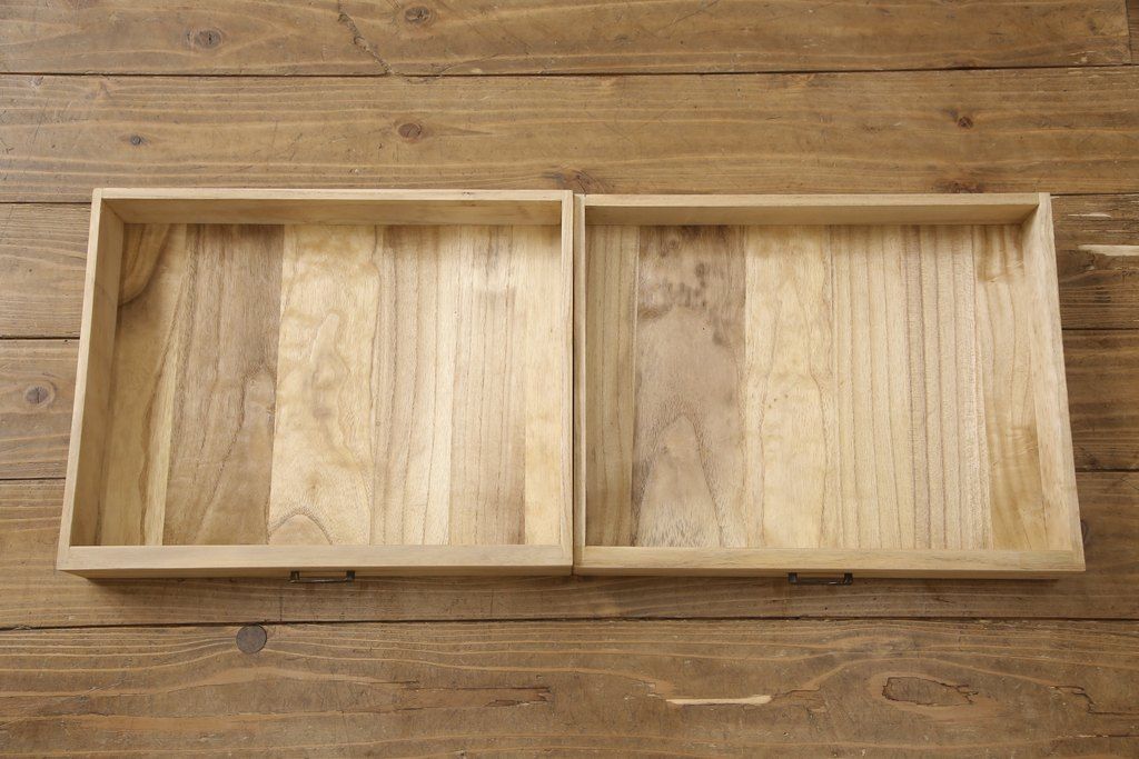 3段重ね桐箪笥を2段重ねにリメイク!高品質リペアを施し、木地色仕上げでナチュラルに。