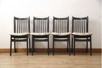 チェアの座面を張り替えてリメイク!高品質リペアを施し、座面をお好みの生地に張り替え。木部は現状の色味に仕上げ。