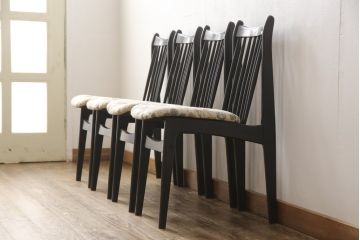 チェアの座面を張り替えてリメイク!高品質リペアを施し、座面をお好みの生地に張り替え。木部は現状の色味に仕上げ。