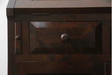 ライティングビューローを綺麗に再生!高品質リペアを施し、匂い対策の清掃。ワントーン落ち着いた色に着色仕上げ。